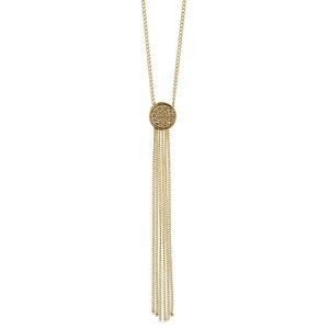 Dyrberg/Kern Adara Swarovski crystal and delicate chain lariat necklace